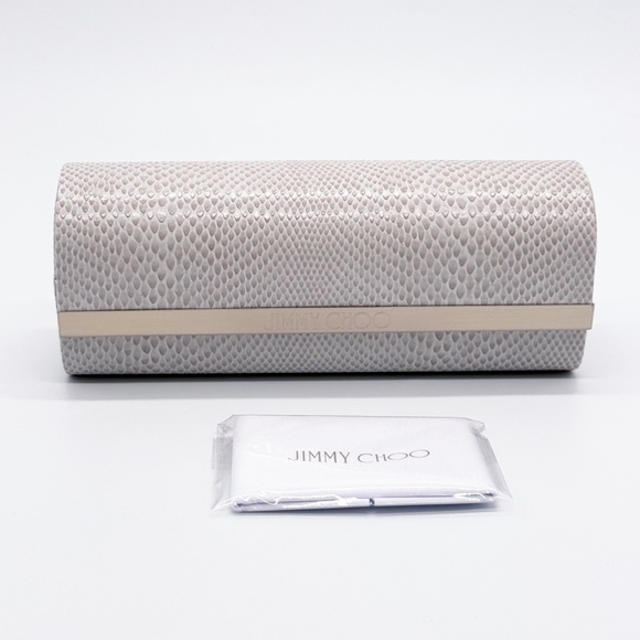 NEW AUTHENTIC JIMMY CHOO CASE FOR EYEWEAR, LIGHT PINK HARD CASE FOR EYEWEAR - Picture 1 of 3